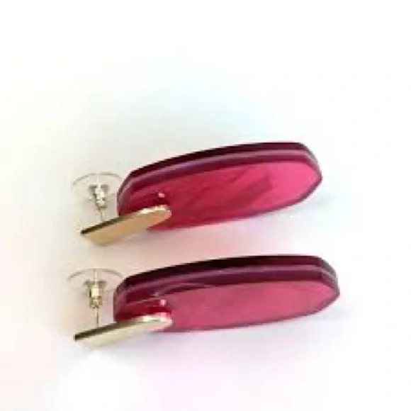 Kendra Scott Aragon Drop Earrings in Berry Illusion/ Gold - Picture 3 of 5